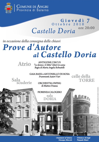 “Prove d’Autore” al Castello Doria per la consegna delle chiavi