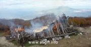 Monte Cerreto, incendiato il rifugio