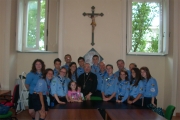 Jamboree 2011 a Rinkaby in Svezia, gli scout incontrano il Vescovo prima della partenza