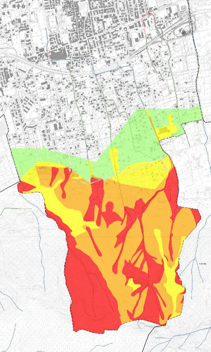 mappa rischio frane angri