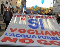 corteo per acqua pubblica