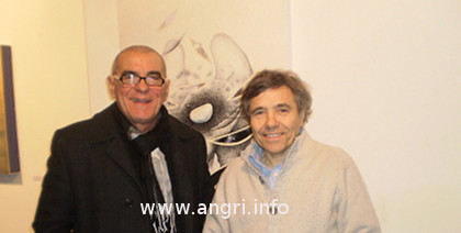 il pittore Ernesto Terlizzi e il gallerista Paolo Volta